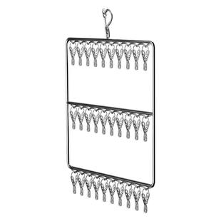 袜子晾晒架多夹子不锈钢晒袜子毛巾晾晒夹多功能宿舍防风挂钩袜架