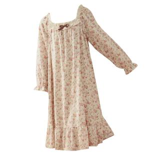 Gukoo/果壳睡裙女春秋碎花满印新款设计师联名童亲子家居服睡裙A