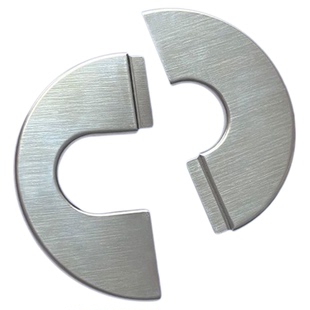 不锈钢装饰盖燃气4分双管道分体厨房台面煤气斜管墙洞孔遮丑美化