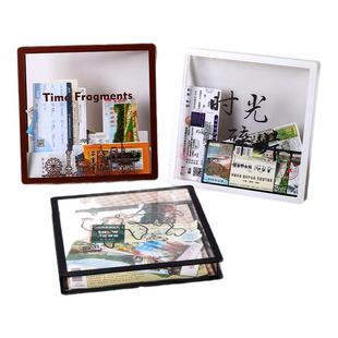 电影旅行地图机票车票票据票根收纳演唱会门票亚克力时光拍立得相框桌上摆件装饰品朋友送礼物