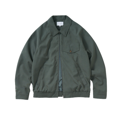 714street羊毛混纺哈灵顿夹克