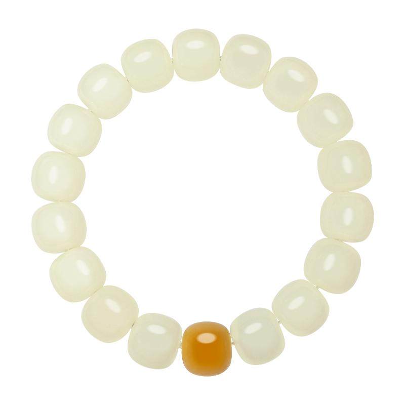 【观音山】白玉菩提手串正品旗舰店奶豆菩提手串男女款天然菩提