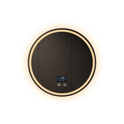 智能浴室镜子圆形挂墙卫生间圆镜