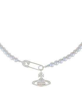 诗菀LuxeLoom灰色珍珠土星项链轻奢配饰锁骨链高级感颈链A0173