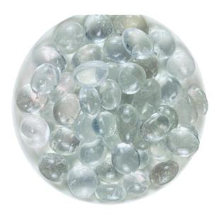 天然高品质喜马拉雅椭圆形白水晶滚石白水晶消磁石手把件消磁摆件