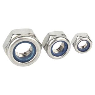 304不锈钢六角防松螺母201锁紧螺帽316防松螺丝帽M2M3M4M5M6M8M24