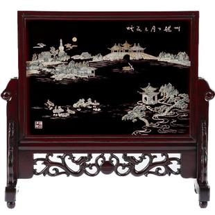 扬州漆器屏风插屏台屏摆件平磨螺钿工艺扬州特色旅游外事商务礼品