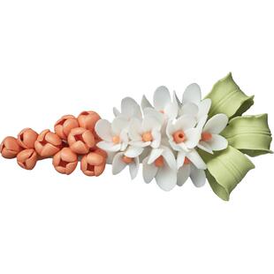 东方泥土玉兰花香插创意中式陶瓷摆件家用室内檀香插香器香道香托