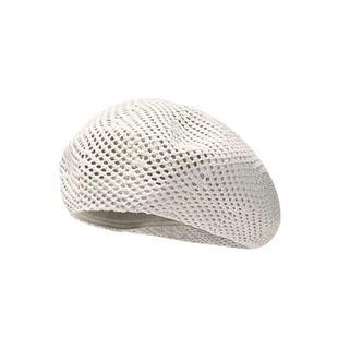 大头围秦岚同款镂空贝雷帽女夏季新款文艺百搭显脸小透气画家帽子