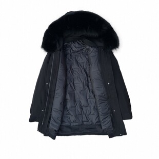 派克服女2025冬季新款羽绒服獭兔毛内胆可拆卸中长款皮草保暖外套