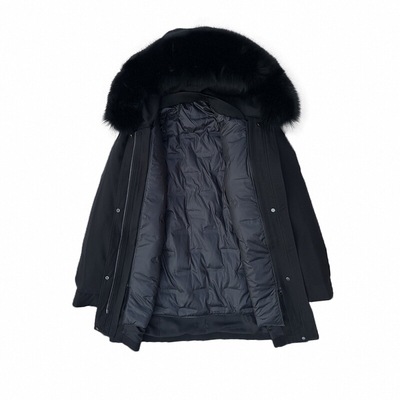 派克羽绒服女2025新款中长款兔毛