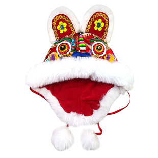 龙年宝宝周岁满月非遗刺绣老式虎头帽婴儿汉服幼童小孩成人男女宝