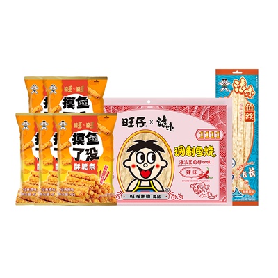 旺旺浪味新品海味零食组合330g鱼酥即食休闲鱼丝小吃鱼烧轻负担