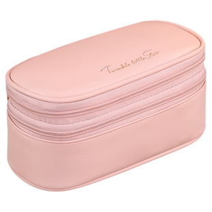 高级双层化妆包女便携收纳包化妆品刷大容量多功能分区外出洗漱包