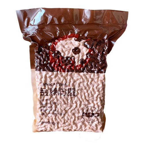 博多家园金焦珍珠粉圆金典波霸琥珀快煮黑糖味黑珍珠奶茶店专用