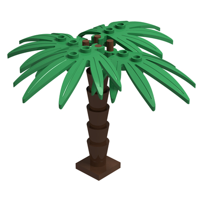 国产MOC积木零件 兼容 2563 6135 10884 植物 棕榈树