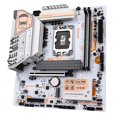 七彩虹COLORFIRE橘影橙B760M-A MEOW橘猫WIFI D5蓝牙电竞游戏主板