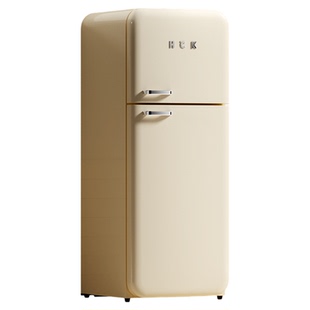 HCK哈士奇192L牛油果绿复古冰箱双门客厅冷藏冷冻冰吧BC-192RS