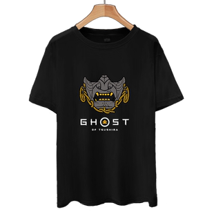 PS4对马岛之魂日本武士道游戏周边纯棉短袖t恤衫男女半袖宽松衣服