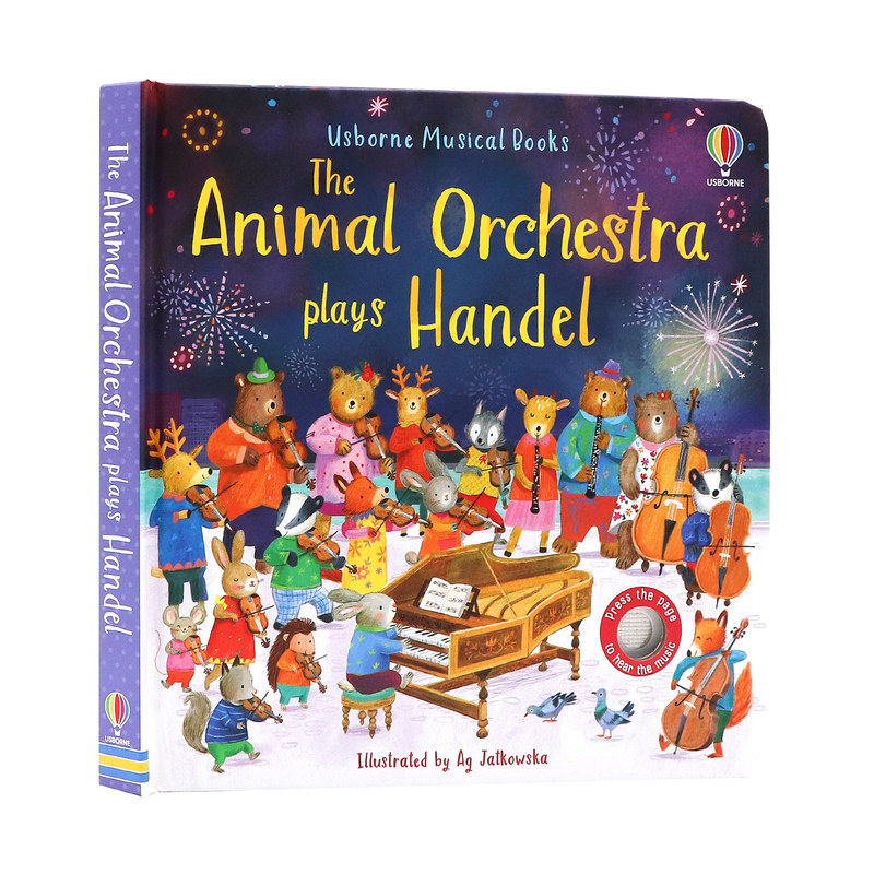 Usborne发声书古典音乐发声书 动物管弦乐队亨德尔英文原版绘本 The Animal Orchestra Plays Handel 儿童音乐启蒙按键纸板书 精装