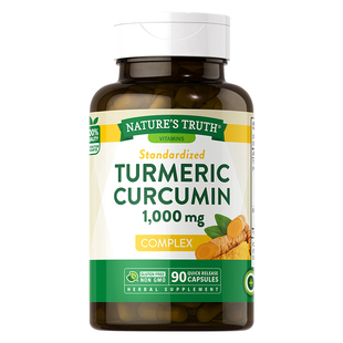 【自营】美国自然之珍进口高浓缩姜黄素加黑胡椒素复合胶囊90粒