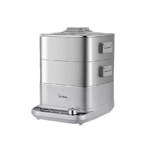 美的电蒸锅家用三层不锈钢大容量全钢多功能电蒸箱[下拉详情优惠]