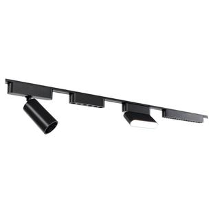 初识照明 超薄明装磁吸轨道灯配件 家用客厅白色无主灯极窄灯具