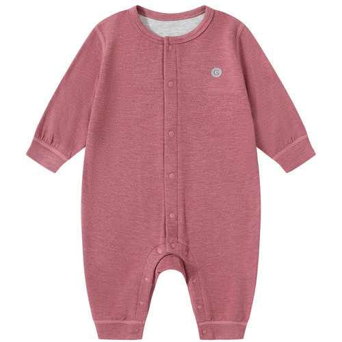 Griny【发热绒】新生婴儿连体衣蚕丝羊毛宝宝长袖爬服打底衣秋冬