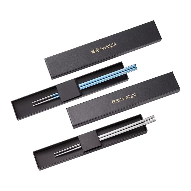 採光Seeklight轻奢纯钛筷子食品级家用防滑防烫防霉轻便携式餐具