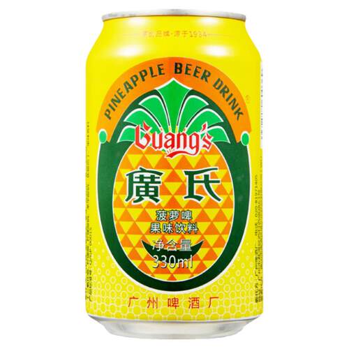 正品广氏菠萝啤果味饮料330ml箱24罐碳酸风味啤酒特促销广东包邮