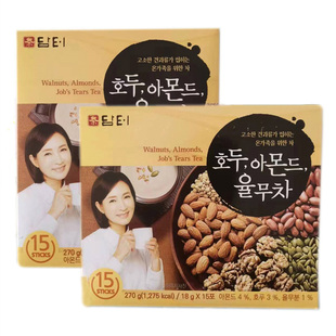 韩国进口丹特牌五谷八宝茶坚果薏米杂粮核桃代餐冲泡营养粉15条