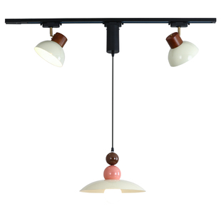 2025新款奶油风法式餐厅吧台吊灯服装店民宿前台可移位餐桌轨道灯