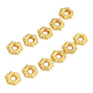 14K包金保色花片4MM隔片6MM六边大孔片8MM手链项链DIY饰品配饰