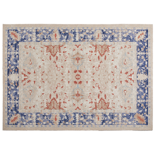 青玉海棠进口羊毛客厅地毯新中式大宅耐脏高级感卧室沙发茶几地垫