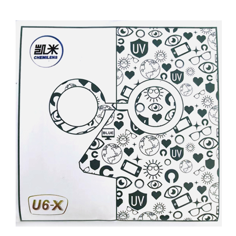 韩国凯米镜片U6-X无底色防蓝光防紫外线耐磨1.74高度数近视眼镜片