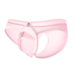 男士运动内裤低腰凉感透明透气后镂空三角裤性感纯色紧身提臀潮流