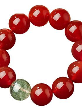 红玛瑙补缺金木水火土转运珠