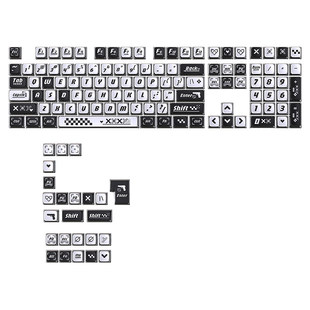 CSGO黑色印花集四面透键帽PBT透光磁轴机械键盘wooting迈从ace68