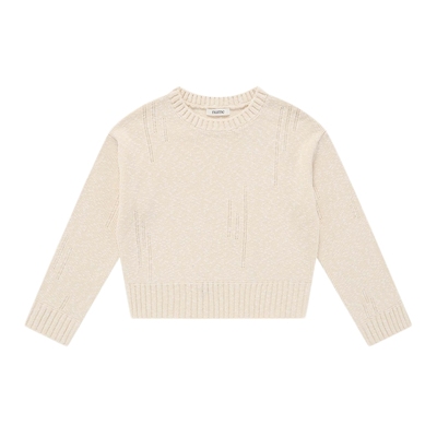 NUME双色羊毛针织长袖套头衫