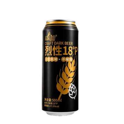 18°P原酿黑啤500ml×12罐整箱