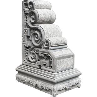 石雕门墩抱鼓石一对庭院门口天然石头摆件大门口青石石墩石鼓