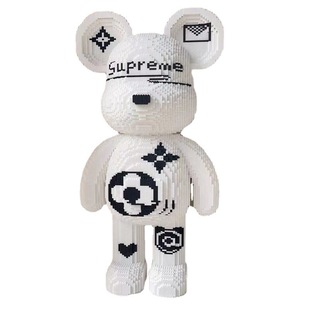 积木暴力熊一米2025新款女生高颜值成人版高难度拼装玩具客厅摆件