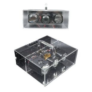 汽车大灯车灯灯光1.5 1.8寸LED三矩阵模组透镜展示盒展示架测试盒