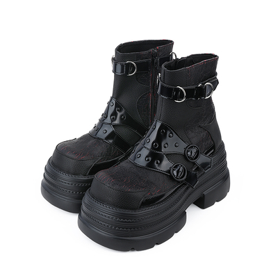 烟筒靴亚文化厚底短靴