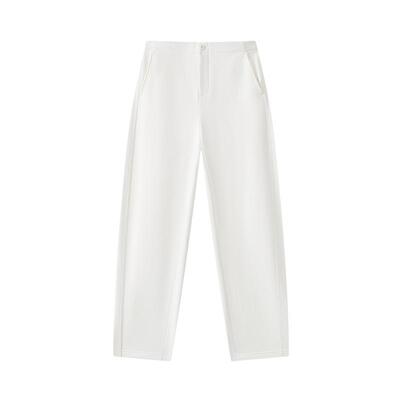 【100%棉】MOP冬季新款好看女士高腰宽松弯刀保暖针织卫裤休闲裤