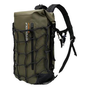 摩多狼摩托车双肩背包登山摩旅头盔骑士包机车防水大容量户外装备