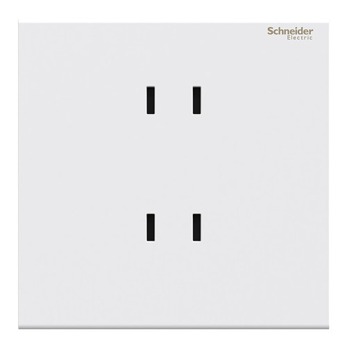 施耐德开关插座 境尚系列白/灰/金家用86型10A二二插四孔插座面板