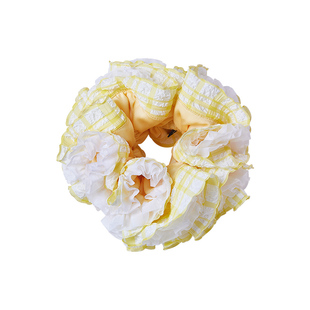 NanaJacqueline弹力缎面雪纺花朵发圈女新款气质减龄百搭发饰头饰