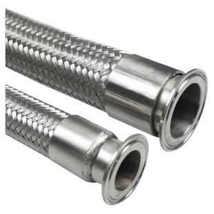 304不锈钢卡盘波纹管卫生快装化工金属软管卡箍编织管抱箍钢丝管