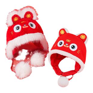 九木杂物社新年虎头帽护耳冬帽子中国风新年送礼帽子送闺蜜送孩子